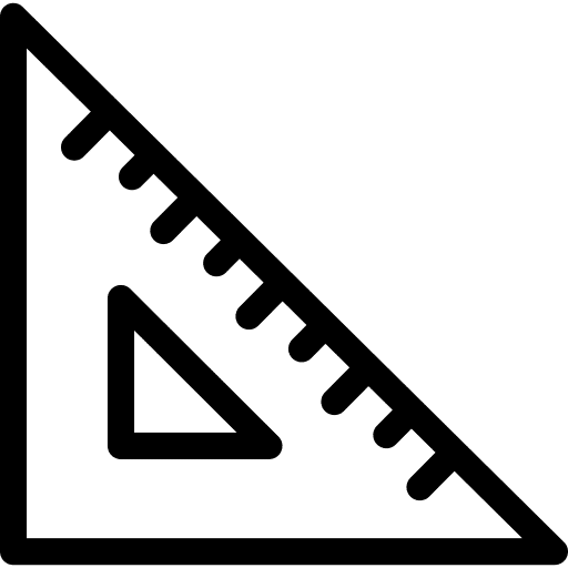 ruler triangle icon